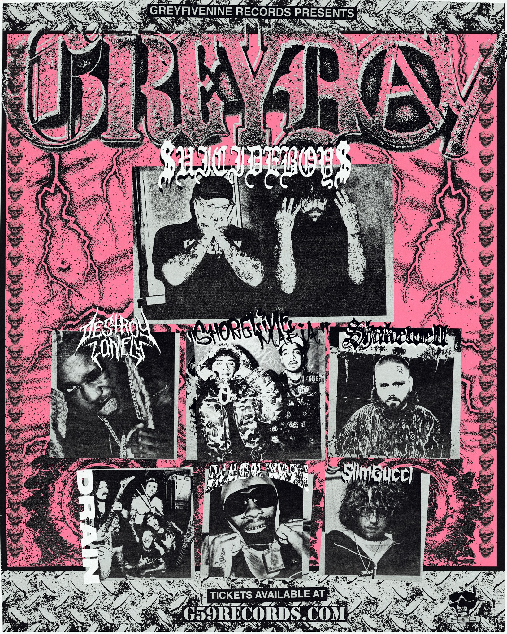 Destroy Lonely Grey Day Tour Poster 2026